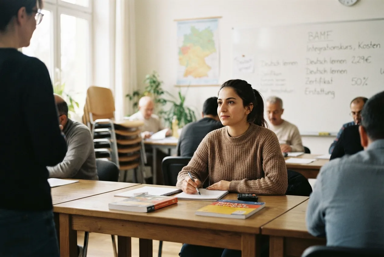 Integrationskurs Kosten: Kostenbeitrag, Befreiung und 50%-Rückerstattung im Überblick